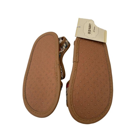 New Old Navy Girls Infant Baby Size 18 24 Months Sandals Floral Faux Leather Tan - Picture 3 of 6